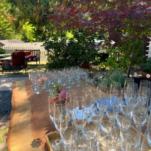 Serene Wine Country veranda at boutique hotel for wine tasting getaways